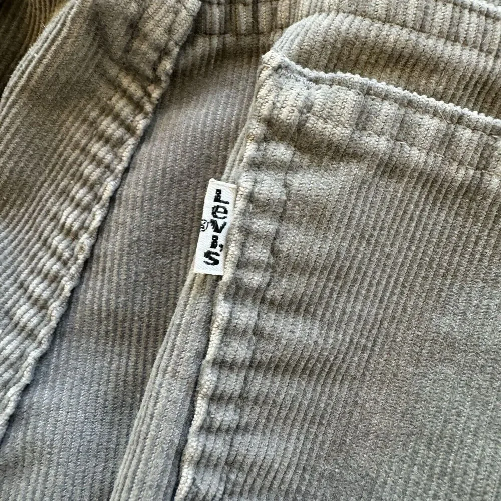 Vintage Levi's 515 Corduroy Jeans Mens 34‎ x 33 Gray USA Made 90s Cords